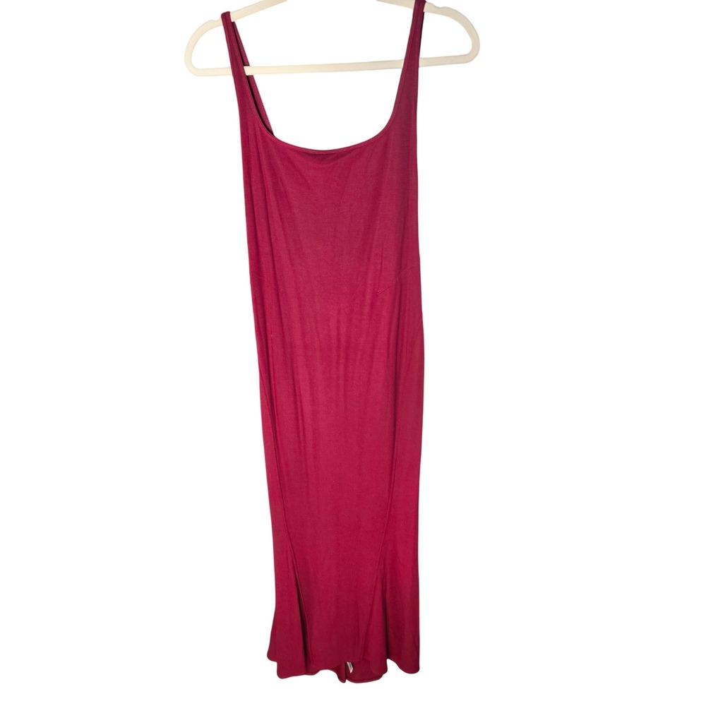 Gap Womens XS Burgundy Scoop Neck Deep V Back Maxi Dress NWT